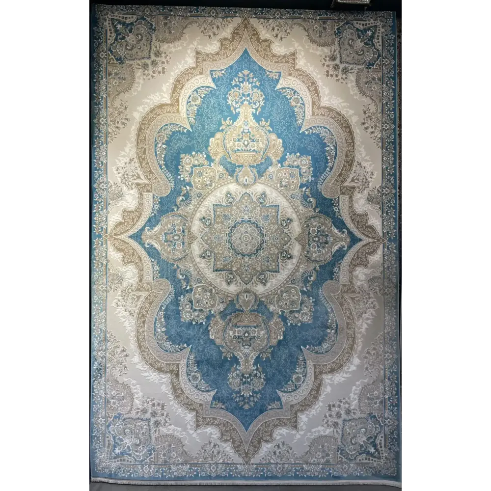 سجاد فيرونا تركي كلاسيك N485A سماوي دائري مقاس 200*200