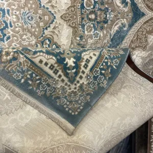 سجاد فيرونا تركي كلاسيك N485A سماوي دائري مقاس 200*200