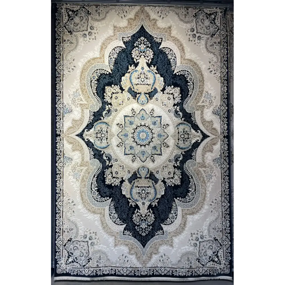 سجاد فيرونا تركي كلاسيك N485A كحلي دائري مقاس 200*200
