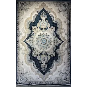 سجاد فيرونا تركي كلاسيك N485A كحلي دائري مقاس 200*200