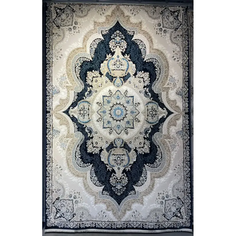سجاد فيرونا تركي كلاسيك N485A كحلي دائري مقاس 200*200