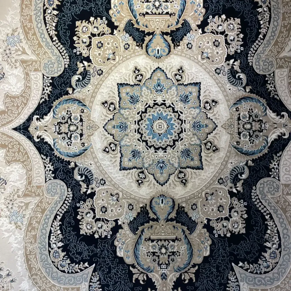 سجاد فيرونا تركي كلاسيك N485A كحلي دائري مقاس 200*200