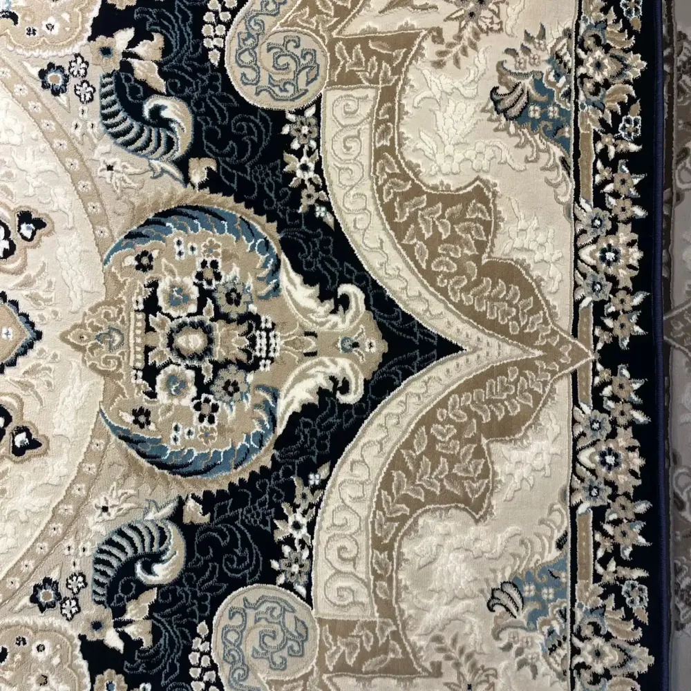 سجاد فيرونا تركي كلاسيك N485A كحلي دائري مقاس 200*200