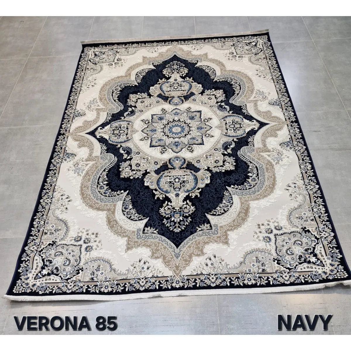 سجاد فيرونا تركي كلاسيك N485A كحلي مقاس 400*600