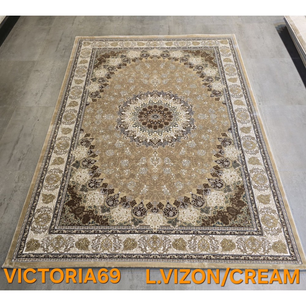 Turkish Victoria rug F269A Vison size 200*300