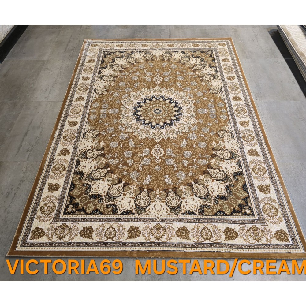 Turkish Victoria rug F269A Mustard size 50*80