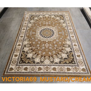 Turkish Victoria rug F269A Mustard size 50*80