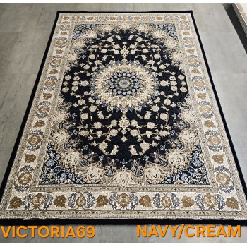 سجاد تركي فكتوريا F269A كحلي مقاس 200*300