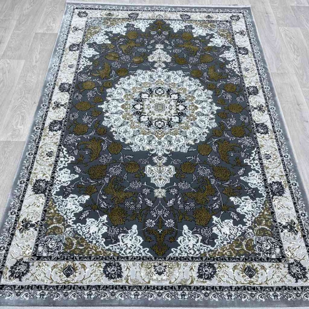 سجاد شمس تركي 29026 كلاسيك بيج رمادي  مقاس 100*300