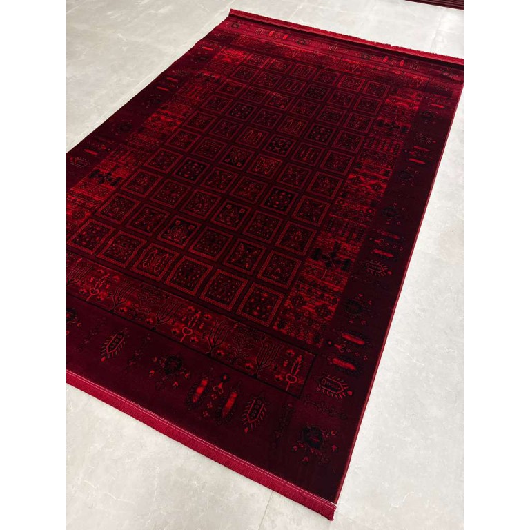 سجاد اف اي جي تركي 1005 بخارى افغاني احمر مقاس 100*300