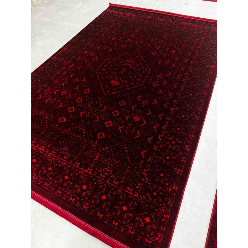 سجاد اف اي جي تركي 1007 بخارى افغاني احمر مقاس 100*400