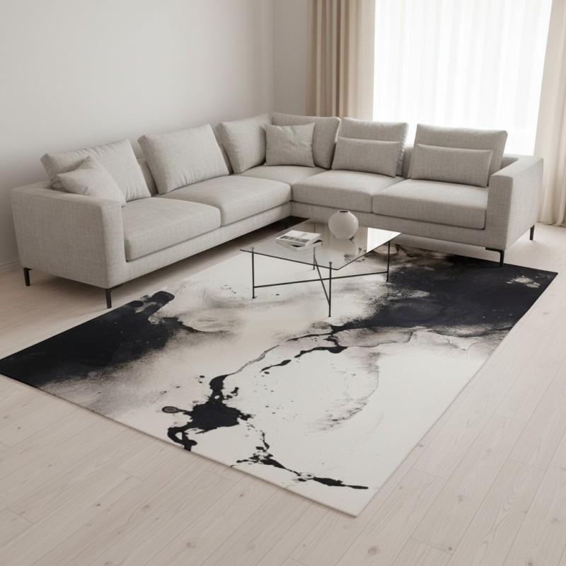 سجاد الفن تركي D0651A اسود مقاس 150*220