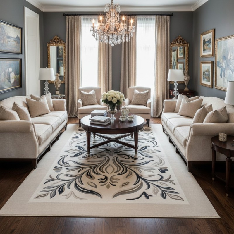 سجاد الفن تركي AA187B اسود مقاس 300*400
