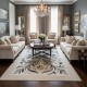 سجاد الفن تركي AA187B اسود مقاس 300*400