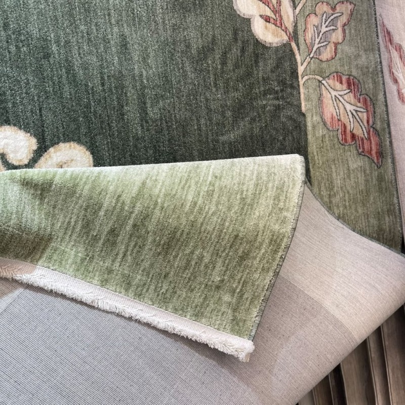 سجاد مود بوهيمي تركي J593AC اخضر مقاس 150*220