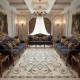 سجاد اويال تركي 9661D ابيض سماوي مقاس 150*220