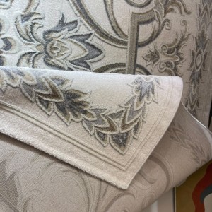 سجاد اويال تركي 9661D ابيض رصاصي مقاس 300*400