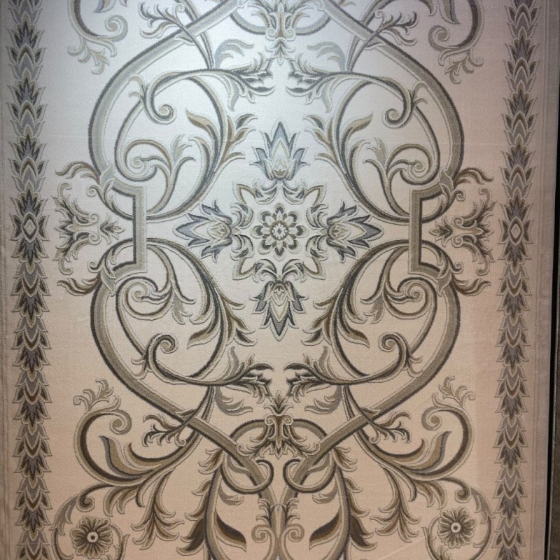 سجاد اويال تركي 9661D ابيض رصاصي مقاس 300*400