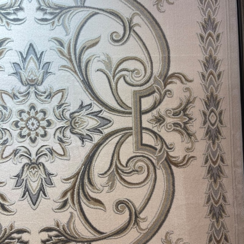 سجاد اويال تركي 9661D ابيض رصاصي مقاس 300*400