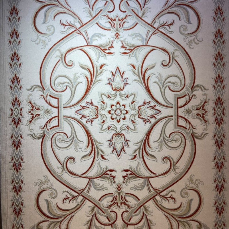 سجاد اويال تركي 9661D ابيض تيرا مقاس 200*300