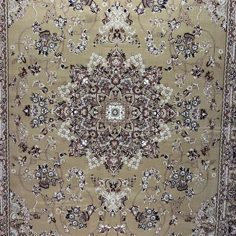 سجاد تركي مرسيليا 2799A كلاسيك مظغوط فاخر بيج مقاس 300*400