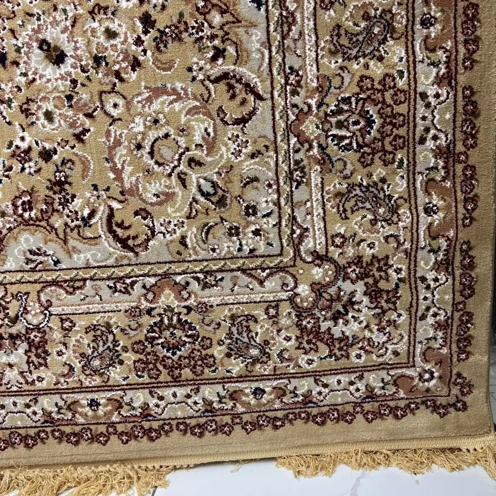 سجاد تركي مرسيليا 2799A كلاسيك مظغوط فاخر بيج مقاس 100*200