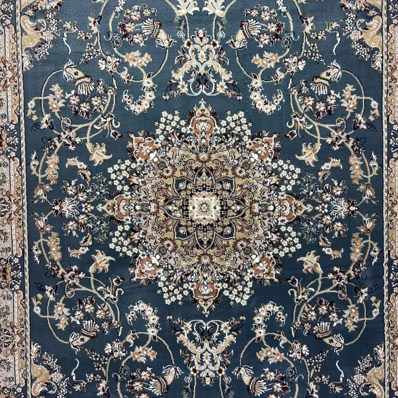 سجاد تركي مرسيليا 2799A كلاسيك مظغوط فاخر سماوي مقاس 150*230