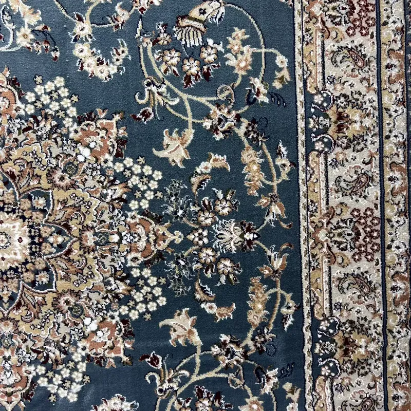 سجاد تركي مرسيليا 2799A كلاسيك مظغوط فاخر سماوي مقاس 150*230