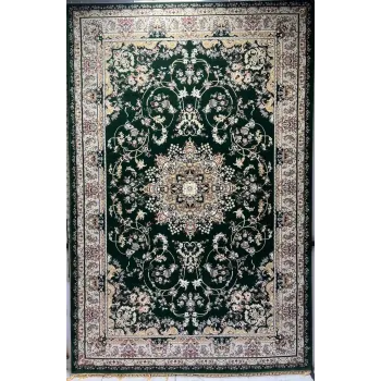 سجاد تركي مرسيليا 2799A كلاسيك مظغوط فاخر اخضر زيتي مقاس 150*230