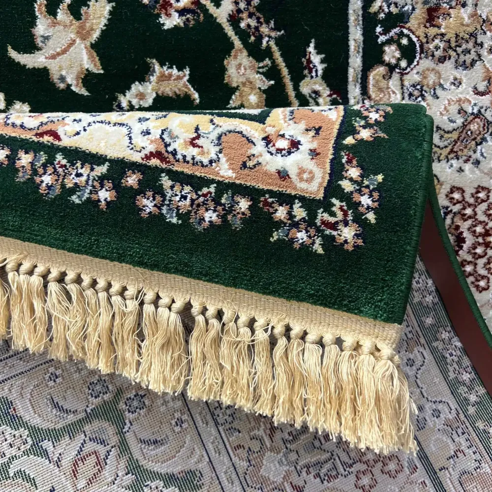 سجاد تركي مرسيليا 2799A كلاسيك مظغوط فاخر اخضر زيتي مقاس 100*400