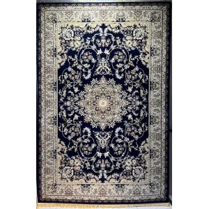 سجاد تركي مرسيليا 2799A كلاسيك مظغوط فاخر كحلي مقاس 400*600