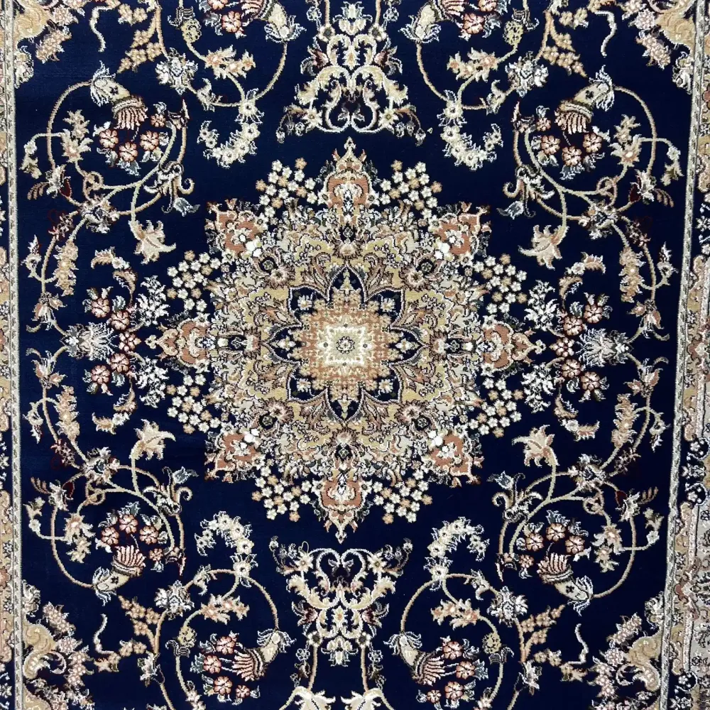سجاد تركي مرسيليا 2799A كلاسيك مظغوط فاخر كحلي مقاس 400*600