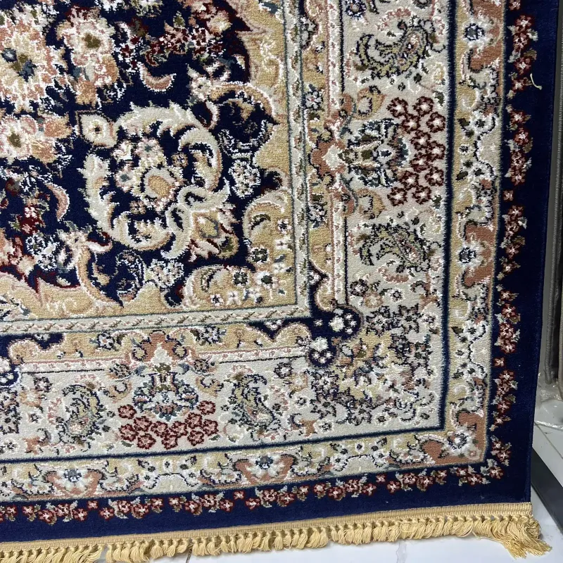 سجاد تركي مرسيليا 2799A كلاسيك مظغوط فاخر كحلي مقاس 100*300